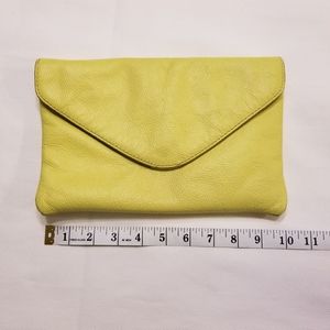 J CREW leather clutch
